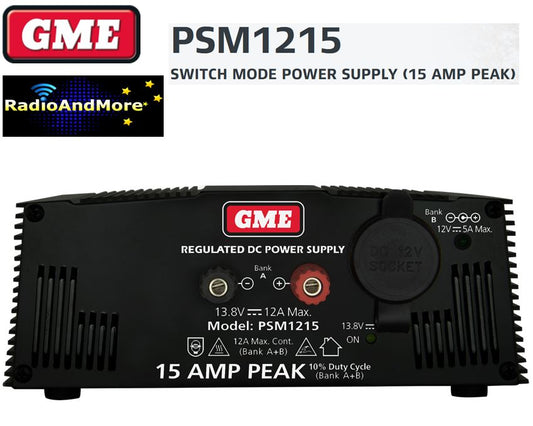 Power Supply GME-PSM1215 - 13.8VoltsDC 15Amp Peak