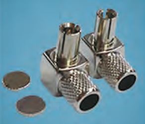 Coax Plug Crimp TS9 Right Angle to RG58 Cable