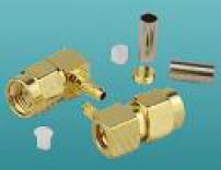 Coax Plug Crimp SMA Male 'Right Angle' For RG58 Cable