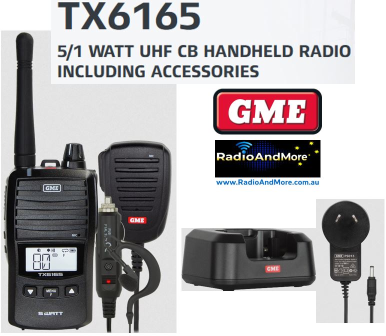 UHF CB - GME TX6165 Handheld Portable Radio Pack - 476-477Mhz
