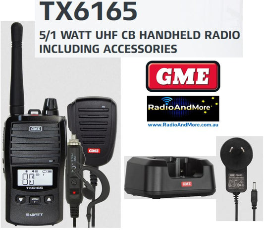 UHF CB - GME TX6165 Handheld Portable Radio Pack - 476-477Mhz