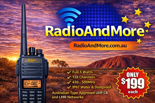 UHF Radio 128Channels (Commercial & UHF CB 80 Channels) 5W Type Approved For Australia