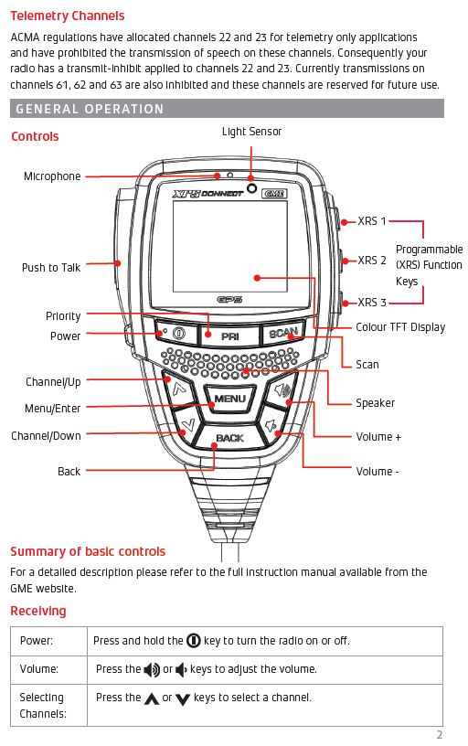 UHF CB Radio - GME XRS-335c - 476-477Mhz
