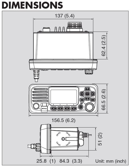 Marine Radio - Icom IC-M330GE-B - VHF Marine Radio