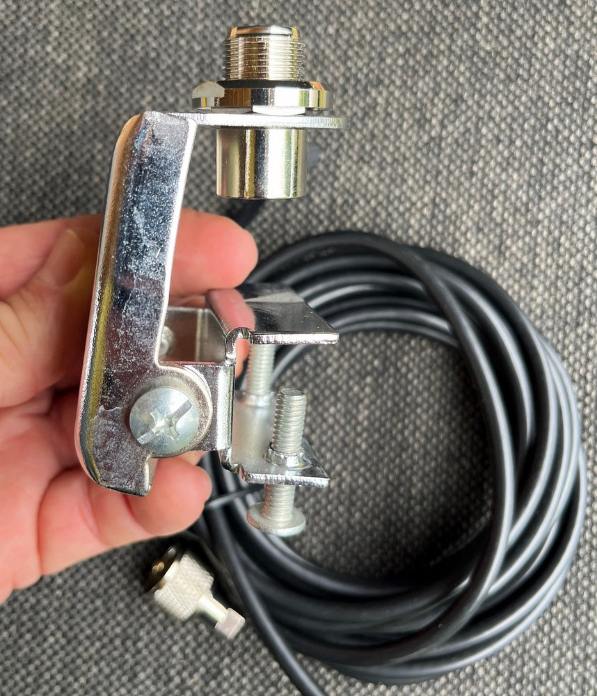 Antenna Mounting Kit #8 - MBC Base, Cable & Mount - SO239 Base 4Meter Coax & Plugs