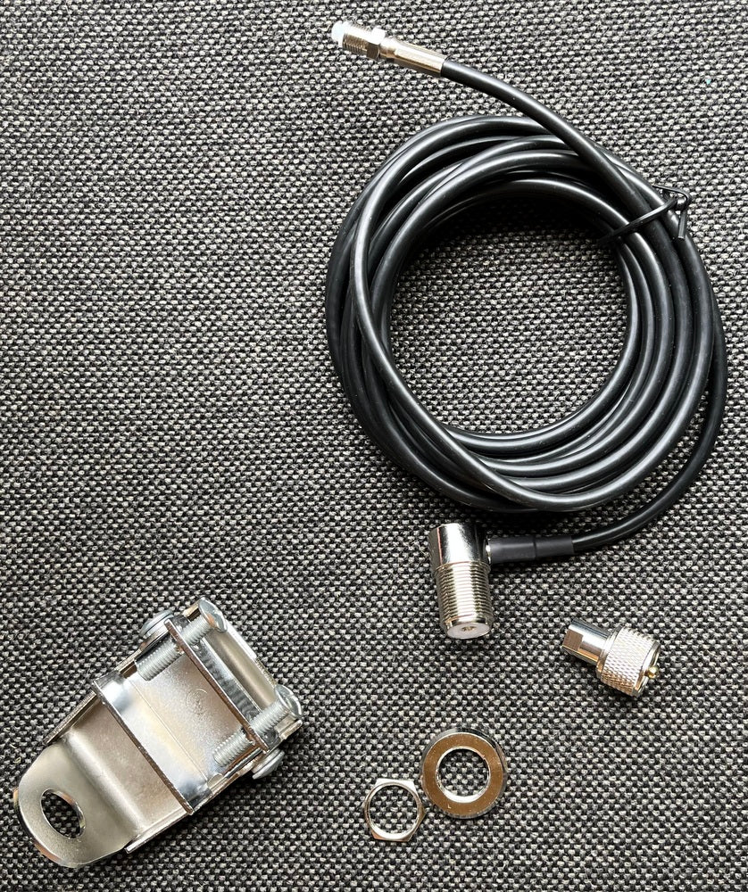 Antenna Mounting Kit #8 - MBC Base, Cable & Mount - SO239 Base 4Meter Coax & Plugs