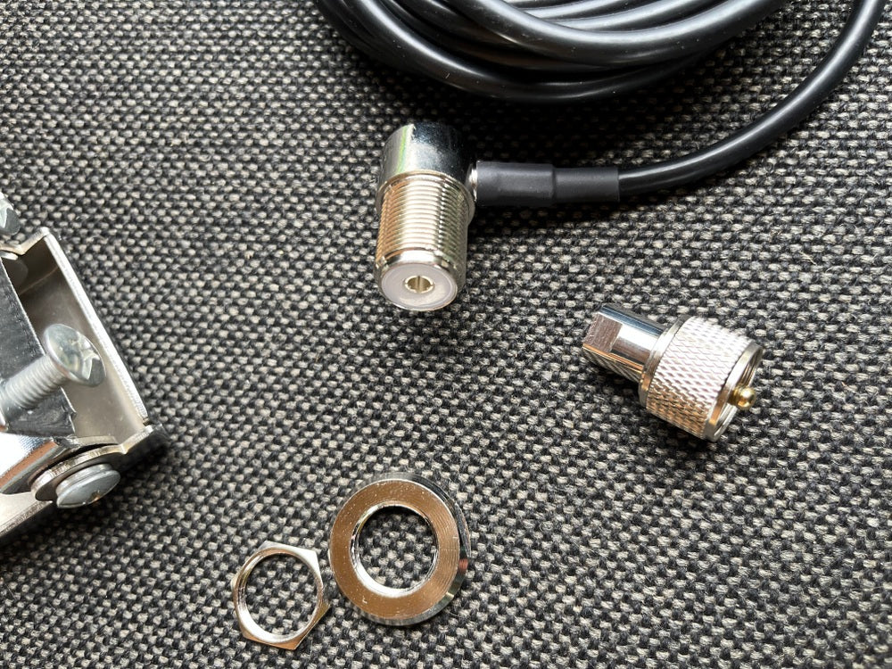 Antenna Mounting Kit #8 - MBC Base, Cable & Mount - SO239 Base 4Meter Coax & Plugs