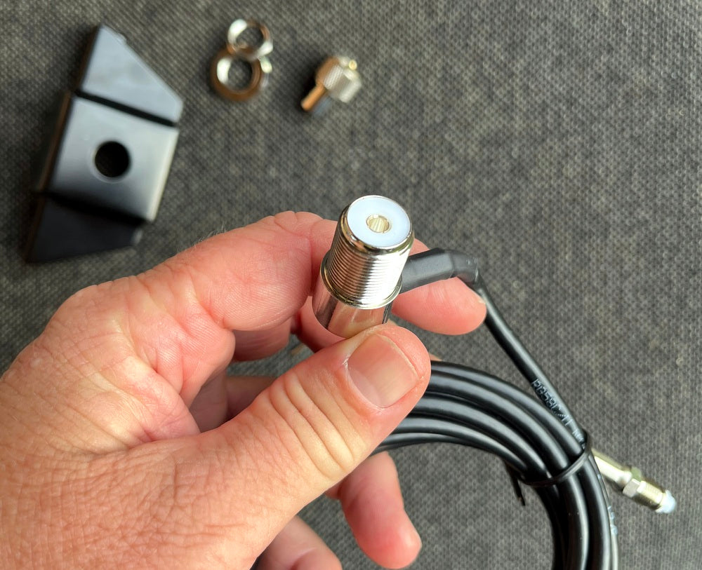 Antenna Mounting Kit #7 - MBC Base, Cable & Mount - SO239 Base 4Meter Coax & Plugs