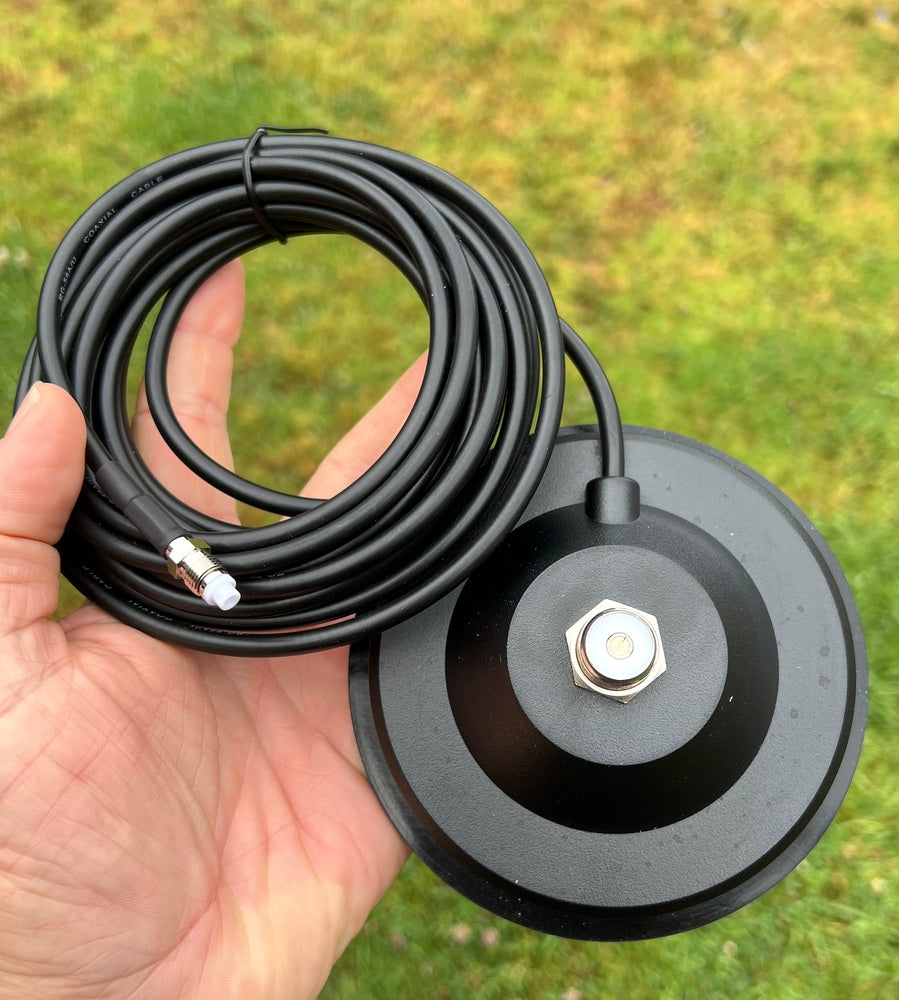 120mm Round Antenna Magenetic Base Mount, Lead, Plug and Adaptor