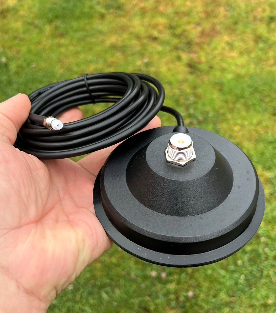 120mm Round Antenna Magenetic Base Mount, Lead, Plug and Adaptor