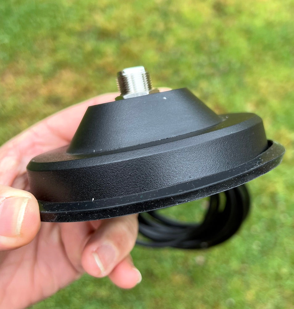 120mm Round Antenna Magenetic Base Mount, Lead, Plug and Adaptor