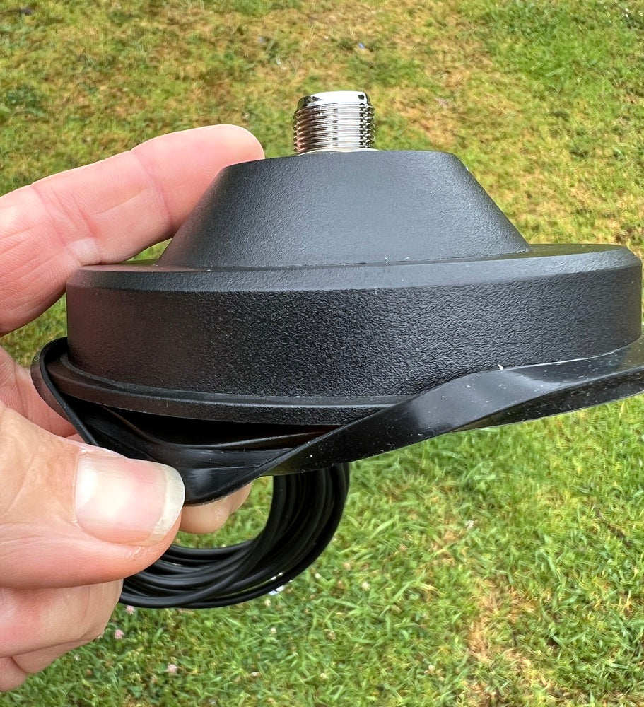 120mm Round Antenna Magenetic Base Mount, Lead, Plug and Adaptor