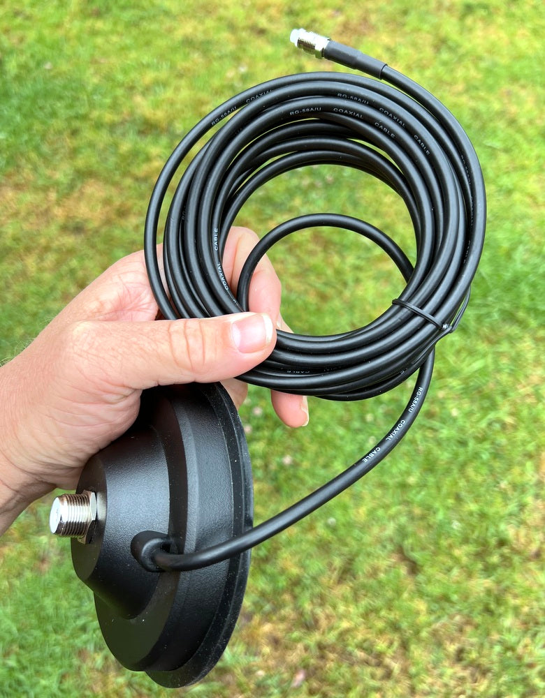 120mm Round Antenna Magenetic Base Mount, Lead, Plug and Adaptor