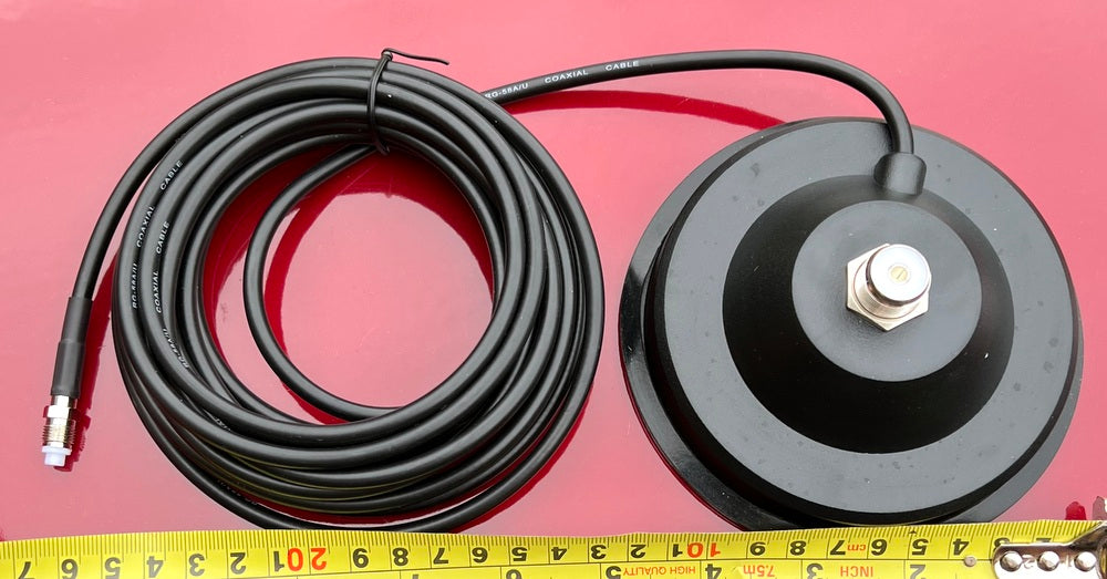 120mm Round Antenna Magenetic Base Mount, Lead, Plug and Adaptor
