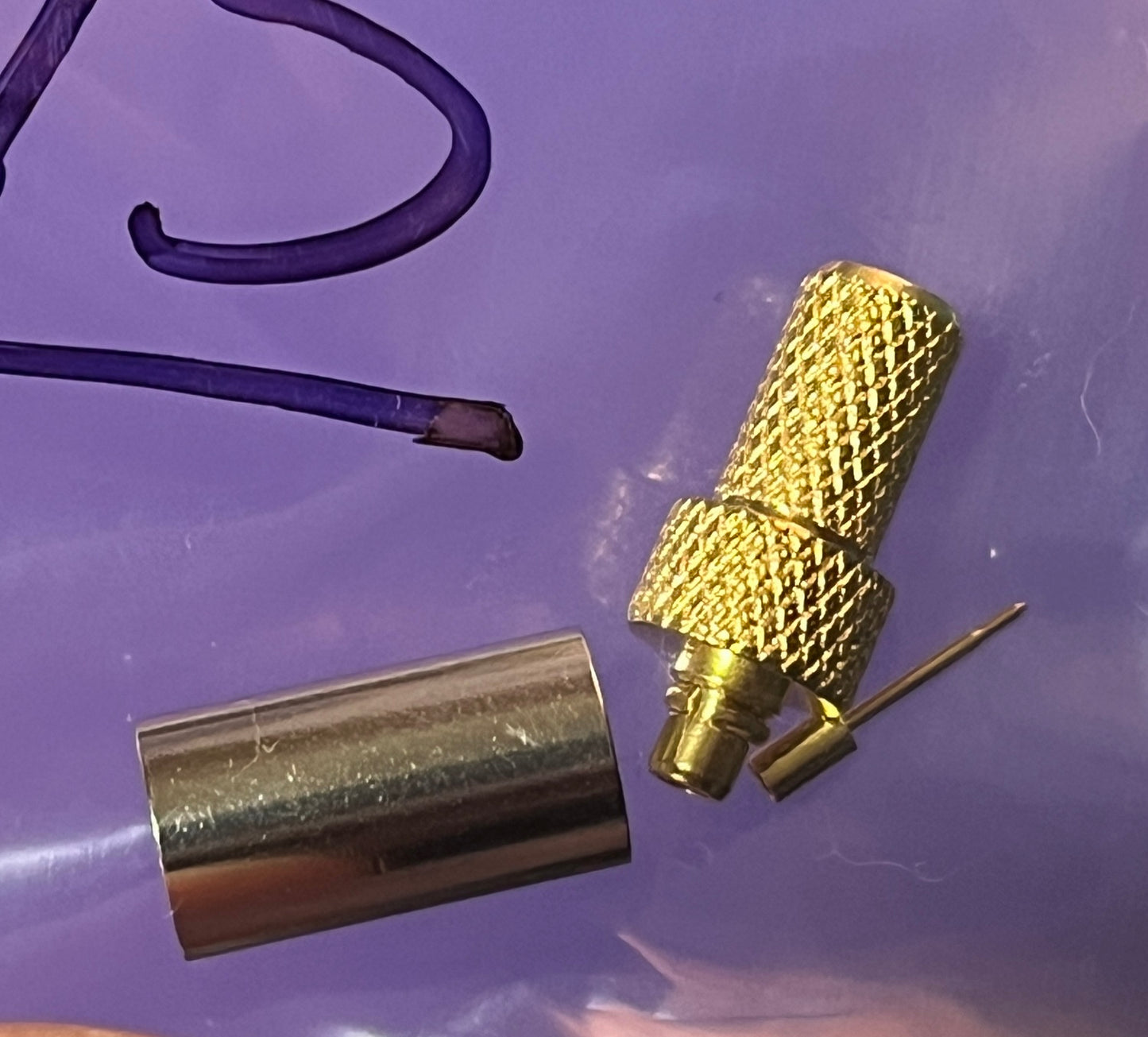 Coax Plug Crimp/Solder MMCX Connector to RG58 Cable #75, No75