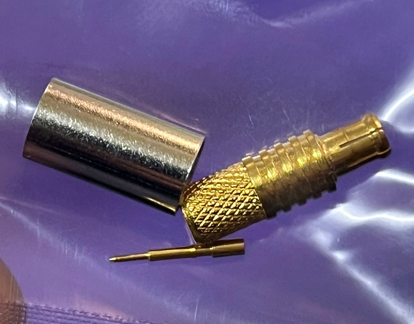 Coax Plug Crimp/Solder MCX Connector to RG58 Cable #74, No74