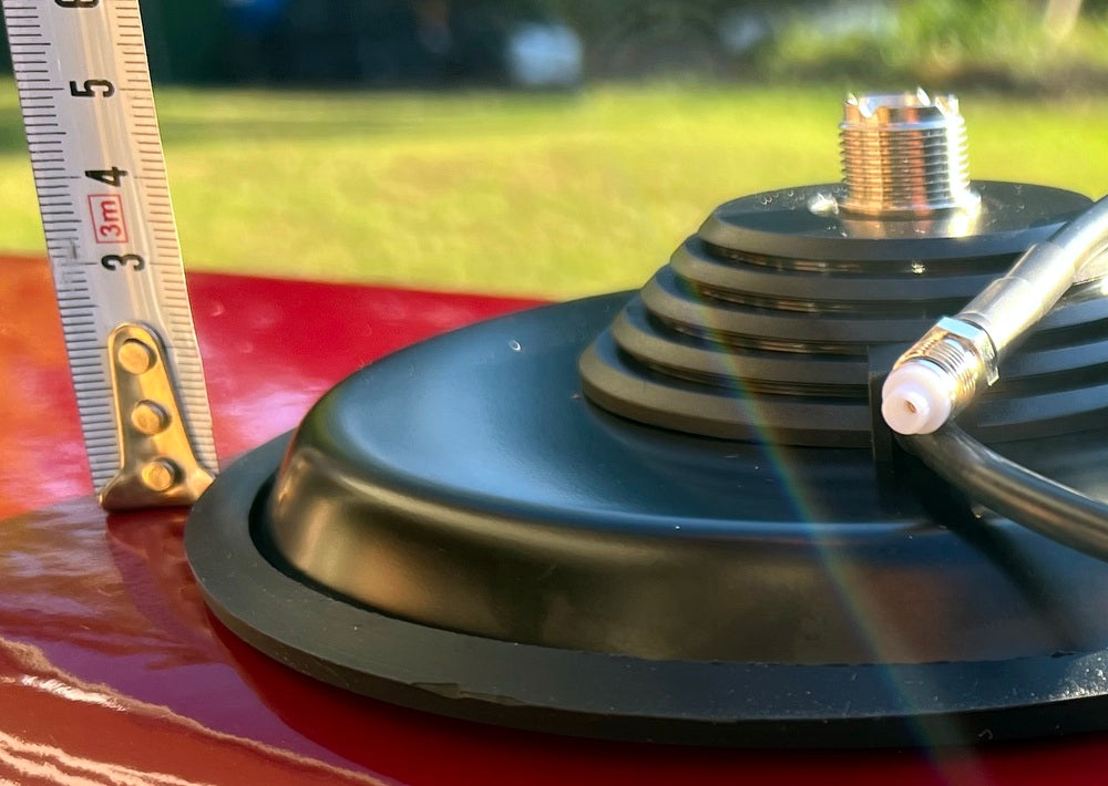 175mm Round Antenna Magenetic Base Mount, Lead, Plug and Adaptor