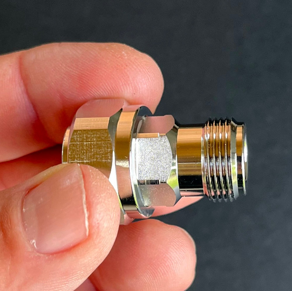 Coax Adapter N Type Female to 4.3-10 Male DIN - RFI PIM Base Antenna Adaptor A43-102