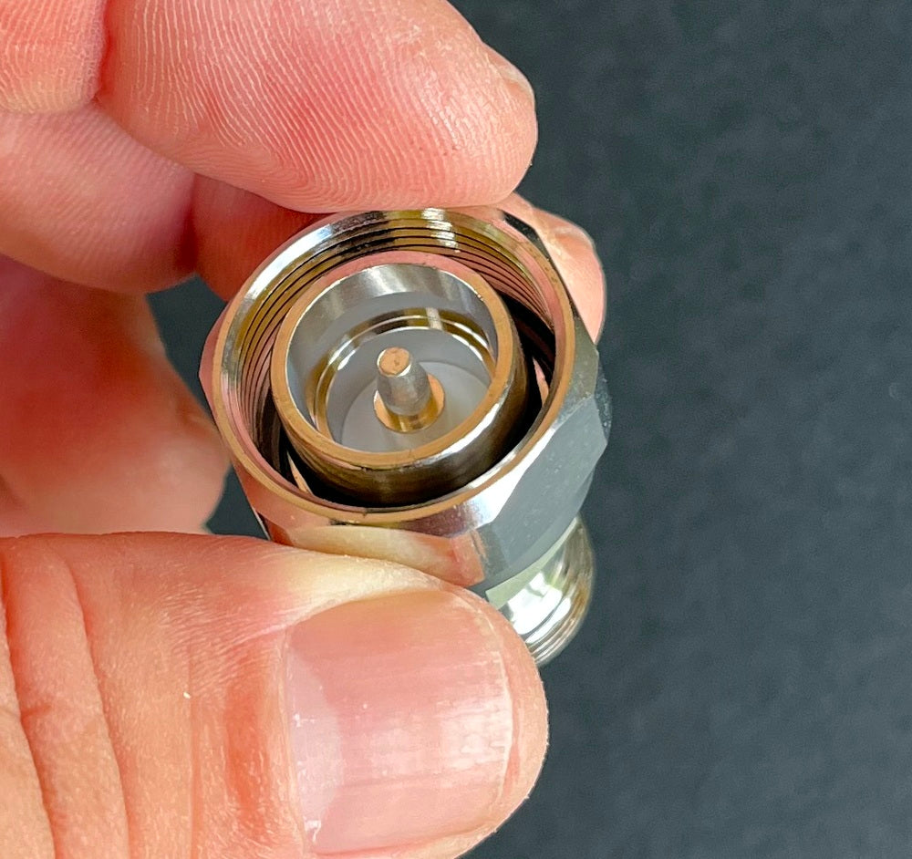 Coax Adapter N Type Female to 4.3-10 Male DIN - RFI PIM Base Antenna Adaptor A43-102