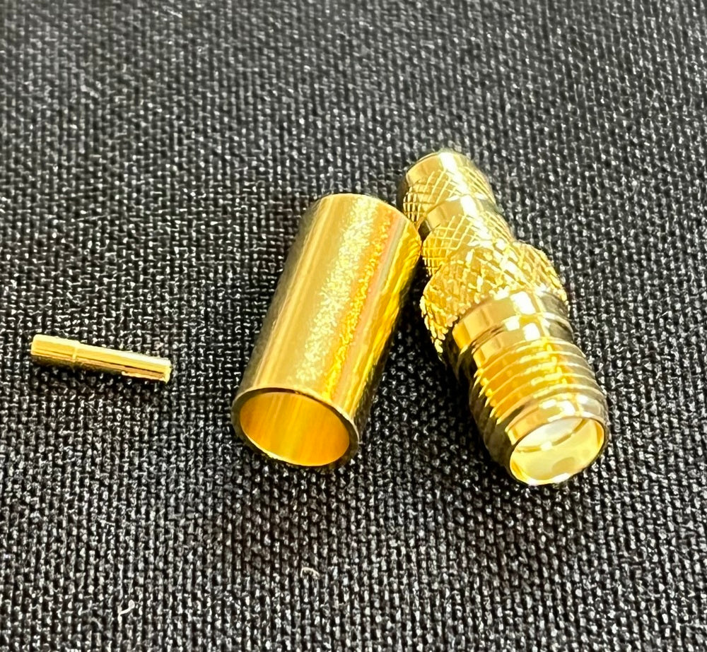 SMA Female Connector Plug RG58 Coax Crimp and Solder SMA186