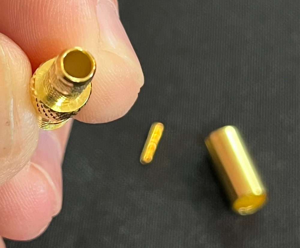 SMA Female Connector Plug RG58 Coax Crimp and Solder SMA186