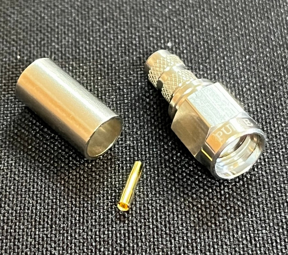 SMA Reverse-Gender Male Connector Plug Coax Crimp