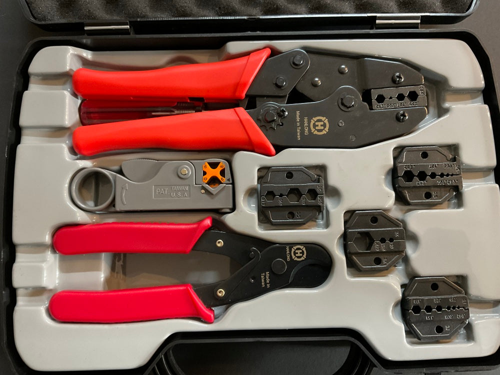 Connector Tool Kit For All Coax Plugs - RF Crimp Tool Kit