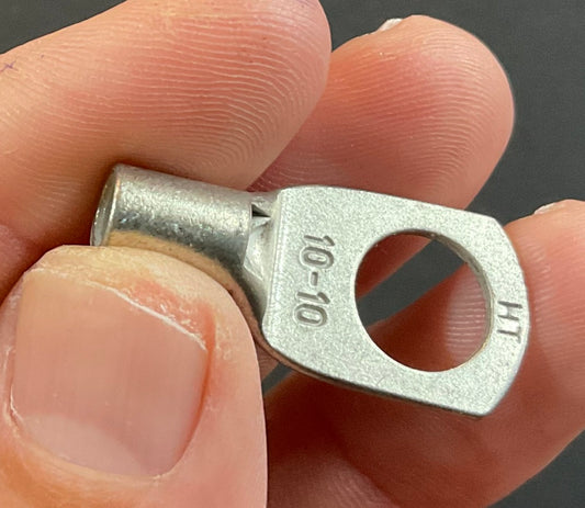 10mm Cable x 10mm Hole Power Cable Lug - Sold As A Pack Of 10 Lugs