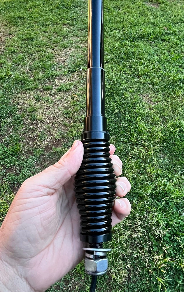 UHF CB 477Mhz Mobile Antenna With Ball Bar Mount, Spring, Cable, Plug