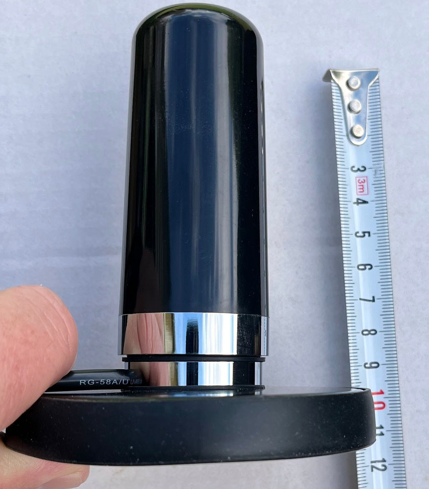 Dual Band 144 & 430Mhz Low Profile Antenna Complete with 90mm Magnetic Base, Lead, Plug and Adaptor