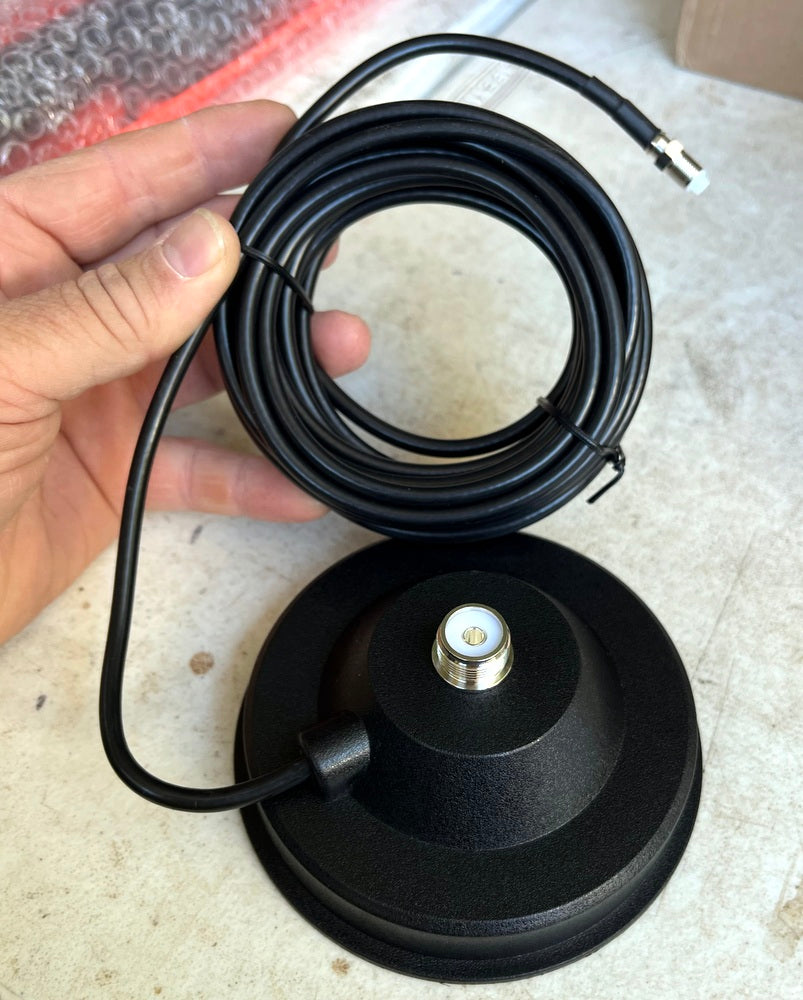 116mm Antenna Magenetic Base Mount, Lead, Plug and Adaptor