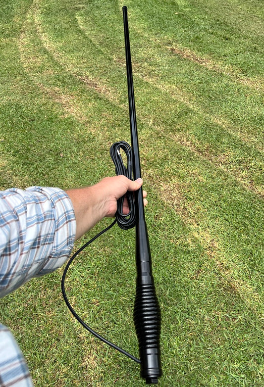 UHF CB 477Mhz 1.5Mtr Mobile Antenna With Spring, Cable, Plug