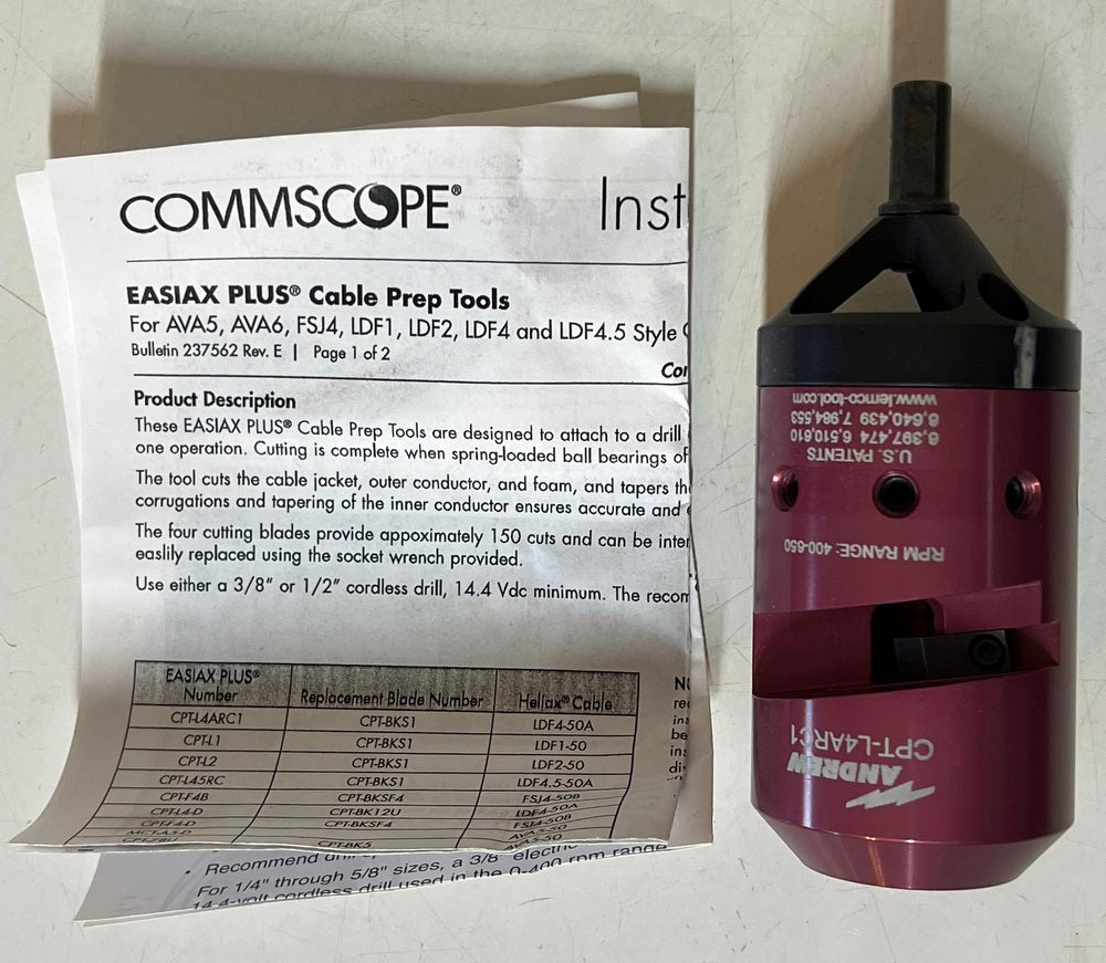 Heliax Connector Tool For Drills - LDF4-50 Prep Tool