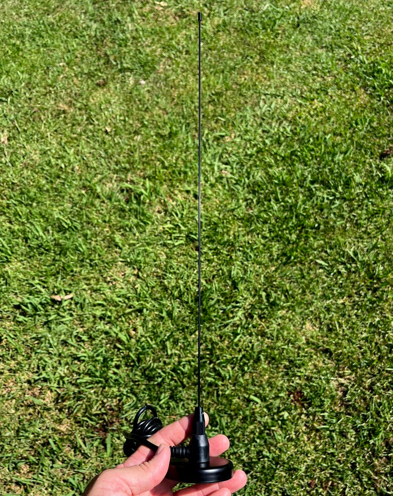 1/4 Wave Radio Antenna + Magnetic Base + Adaptor 134Mhz VHF - 520Mhz UHF