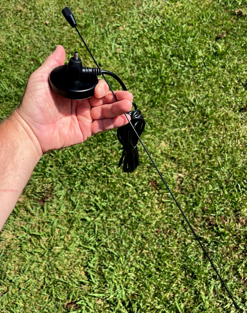 1/4 Wave Radio Antenna + Magnetic Base + Adaptor 134Mhz VHF - 520Mhz UHF