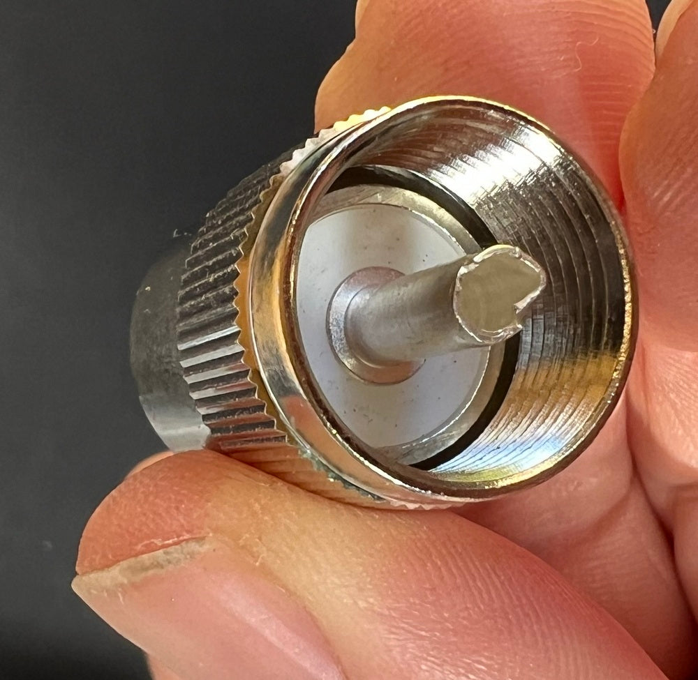 Coax Plug UHF Male1 PL259 - Screw and Solder For RG58 Coax Cable - Fits Most CB and Marine Radios