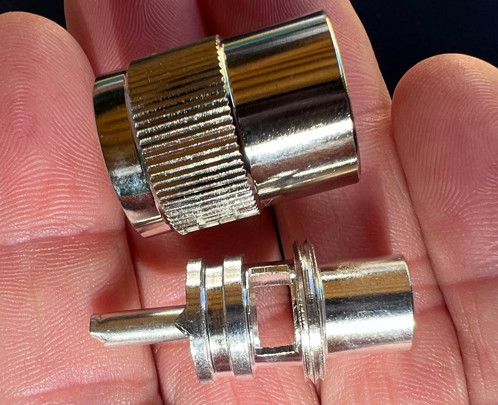 Coax Plug UHF Male1 PL259 - Screw and Solder For RG58 Coax Cable - Fits Most CB and Marine Radios