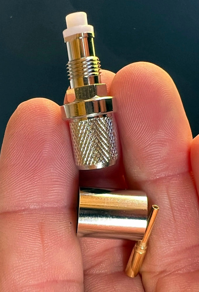 Coax Plug Crimp FME Female For RG213 Coax Crimp