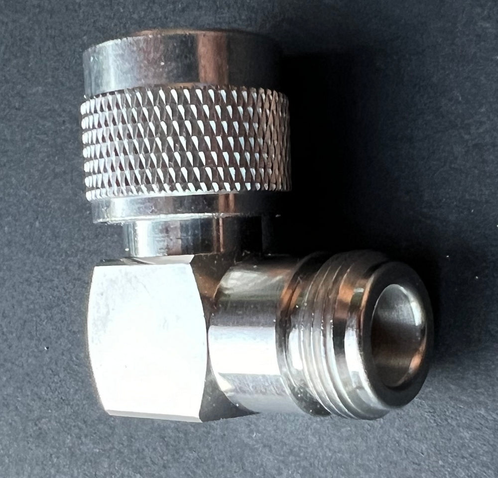 N Type Male to N Type Female Right Angle - Adapter Coax Plug