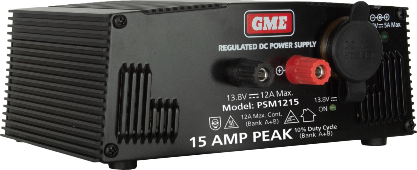 Power Supply GME-PSM1215 - 13.8VoltsDC 15Amp Peak