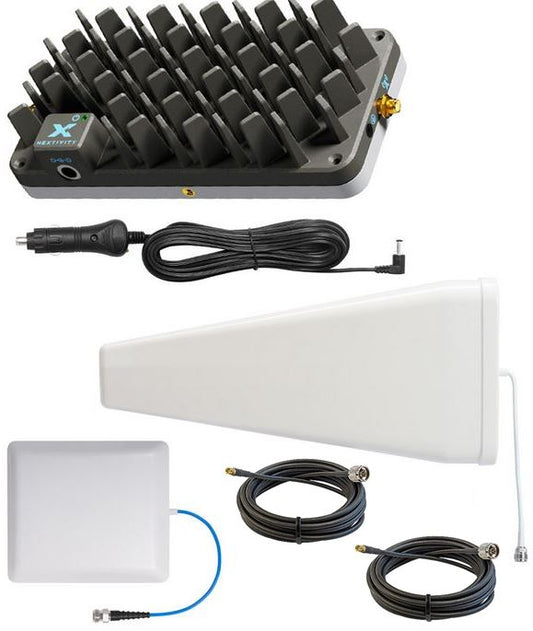 OFF GRID Home/Shed/Small Office - Mobile Phone Signal Booster Device R41 + Outdoor Antenna + Indoor Antenna + 2 x cable