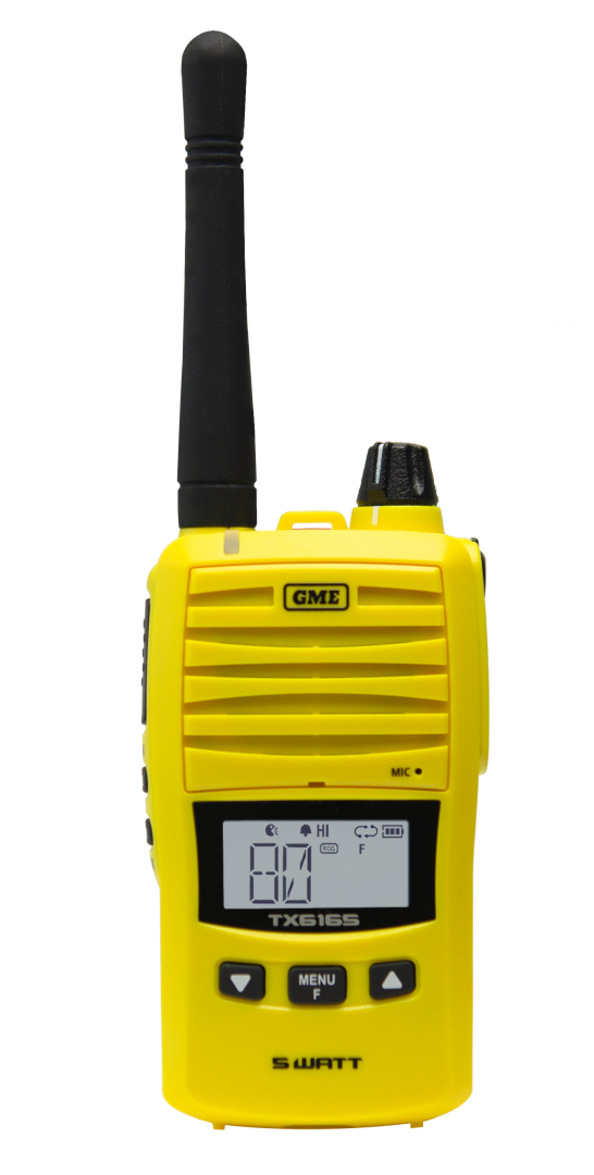 UHF CB - GME TX6165XY "YELLOW" Handheld Portable Radio - 476-477Mhz