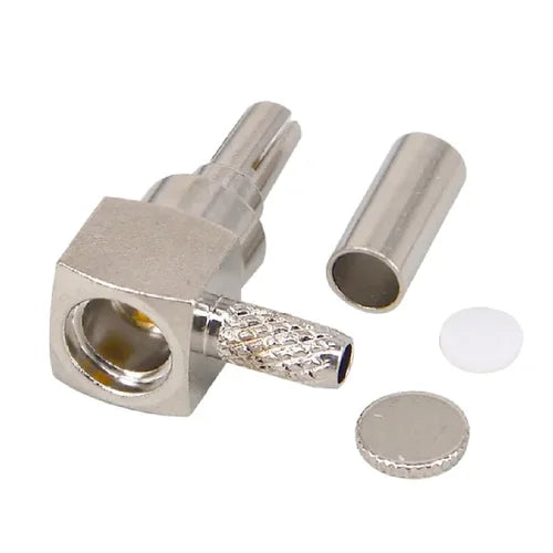 Coax Plug Crimp/Solder CRC9 'Right Angle' to RG58 Cable #64