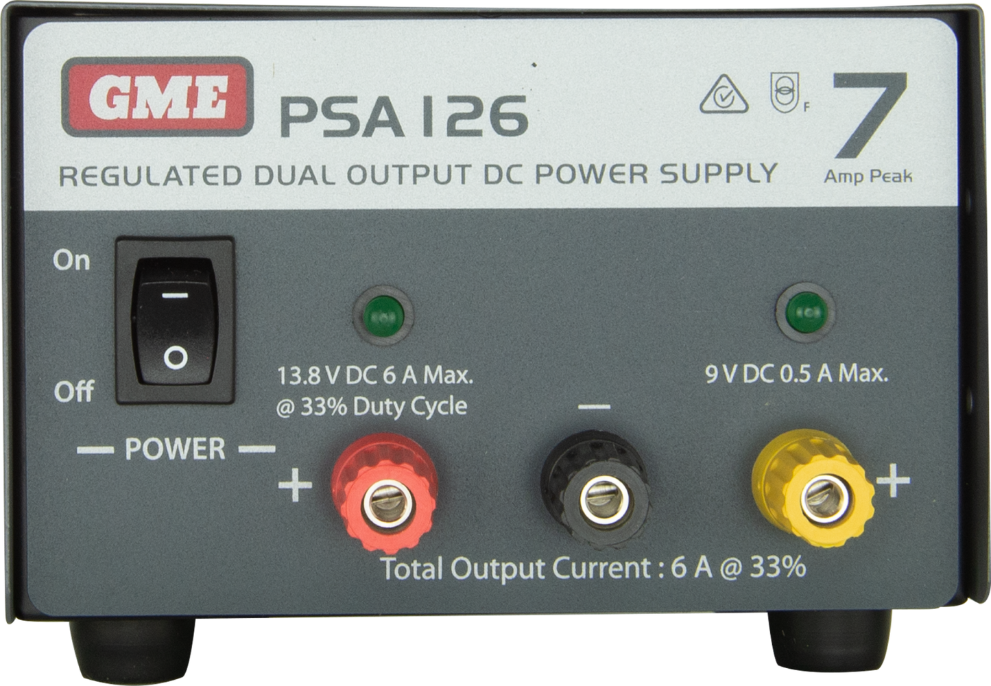 Power Supply GME-PSA126 - 13.8VoltsDC 7Amp Peak