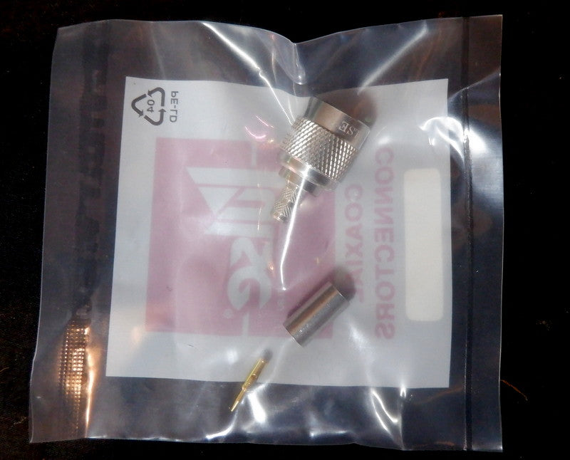 TNC Male Crimp Plug for RG58 Coax